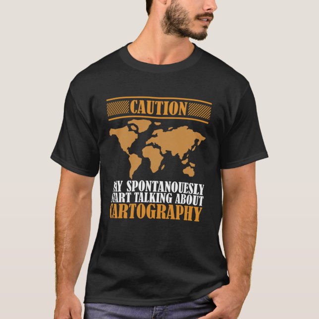 Geographer Atlas Mapping Cartography Topography T-Shirt (Front)