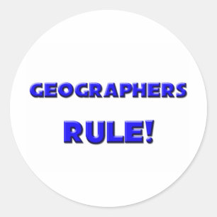 Geographers Rule! Classic Round Sticker