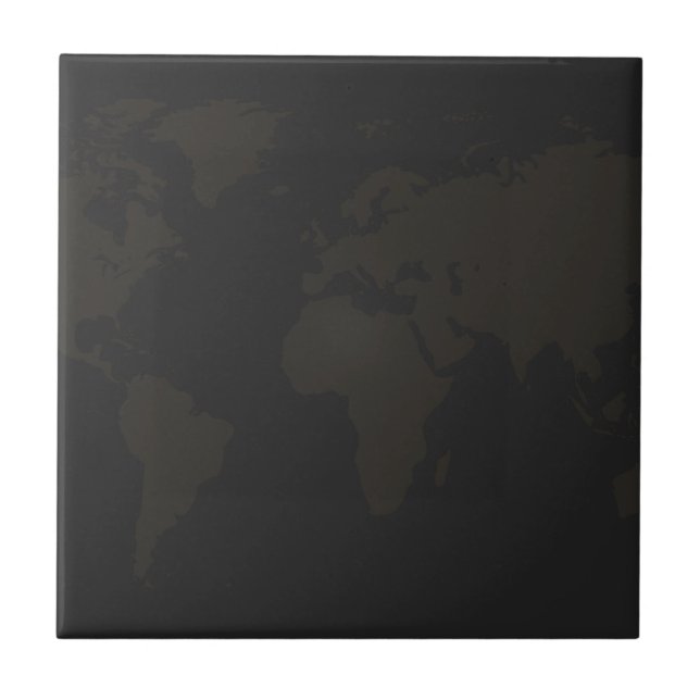 Geographic Map Art 4.25 Inch Square Tile (Front)