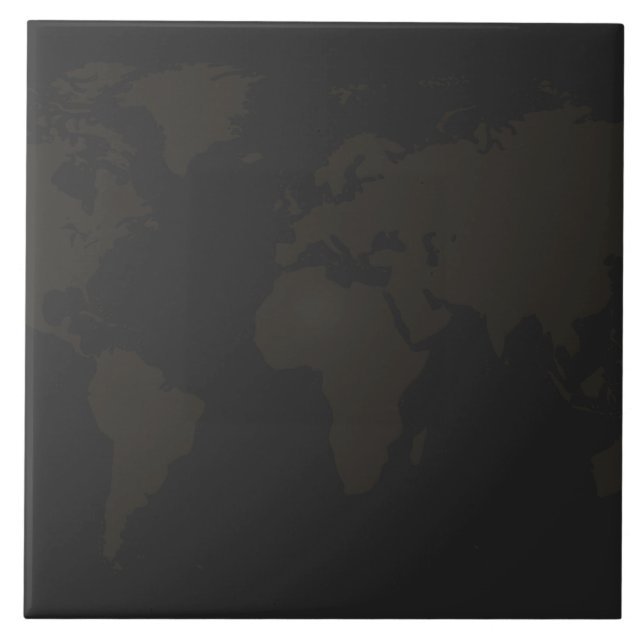 Geographic Map Art 6 Inch Square Tile (Front)
