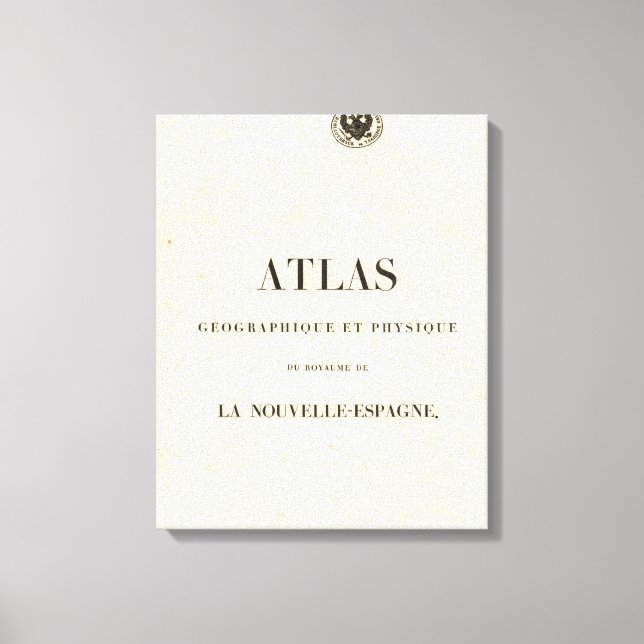 Geographical and Physical Half Title Atlas Canvas Print (Front)
