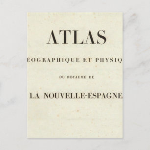 Geographical and Physical Half Title Atlas Postcard