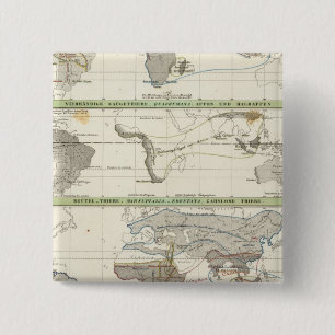 Geographical Distribution 2 Inch Square Button
