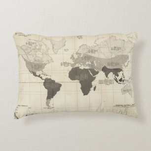 Geographical Distribution of Vegetation Accent Pillow
