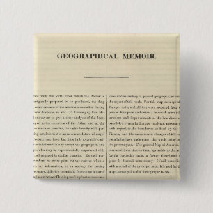 Geographical Memoir 4 2 Inch Square Button