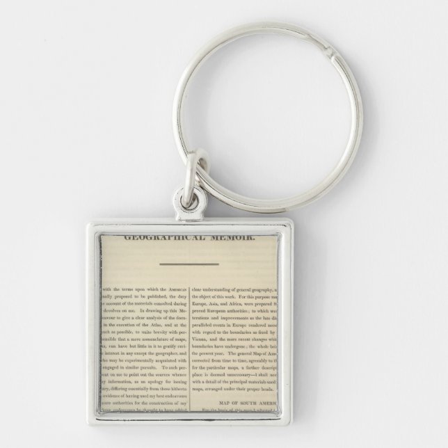 Geographical Memoir 4 Keychain (Front)