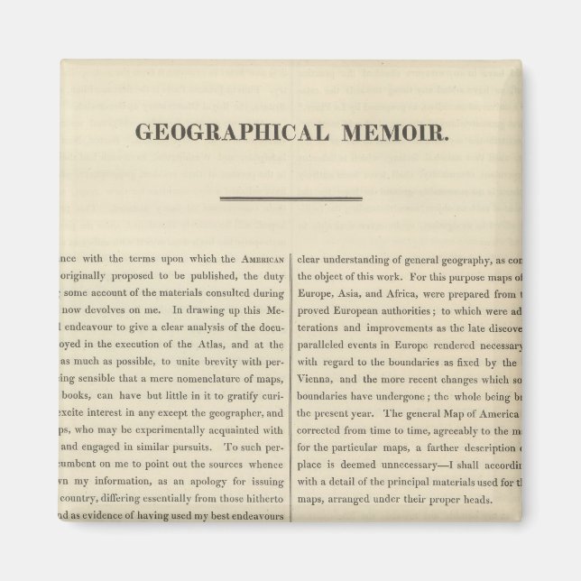 Geographical Memoir 4 Magnet (Front)