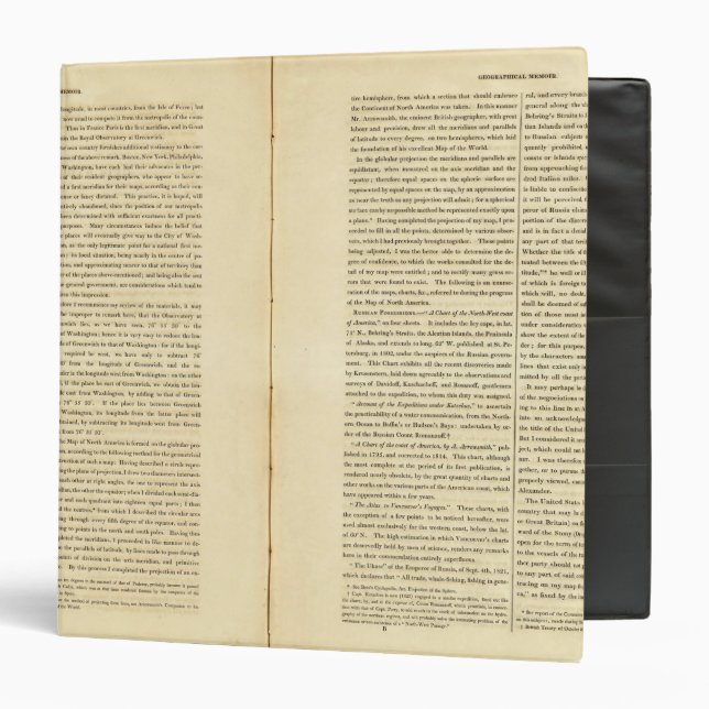 Geographical Memoir Binder (Front/Inside)