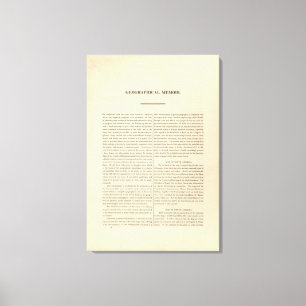 Geographical Memoir Canvas Print