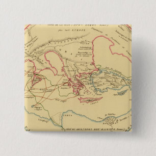 Geographie des Grecs Primitive 2 Inch Square Button
