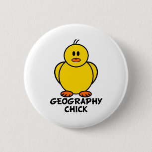 Geography Chick 2 Inch Round Button
