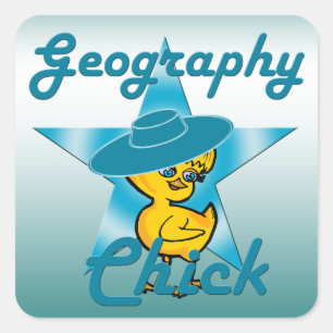 Geography Chick #7 Square Sticker
