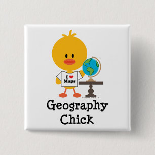 Geography Chick Button