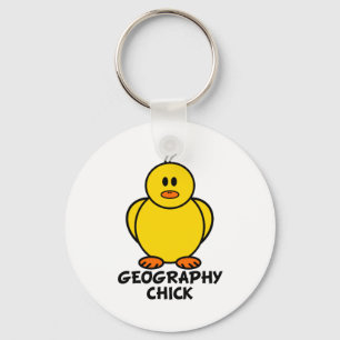 Geography Chick Keychain