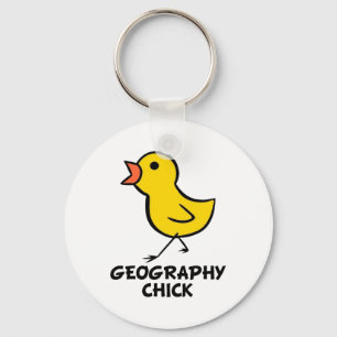 Geography Chick Keychain