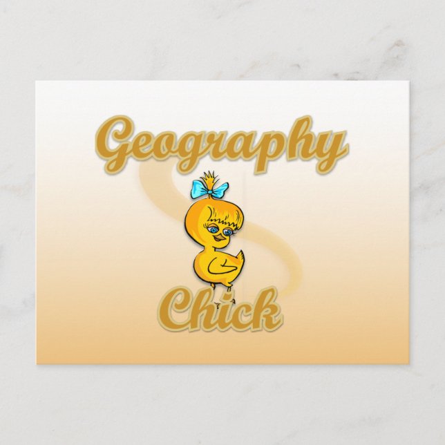 Geography Chick Postcard (Front)