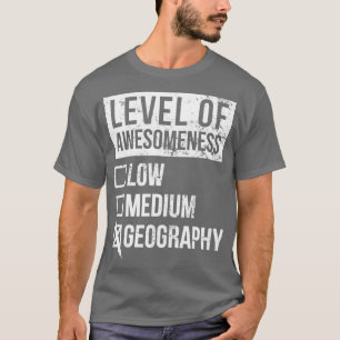 Geography Funny Art Level Of Geography  T-Shirt