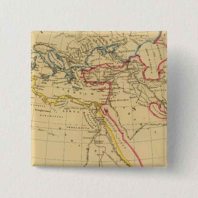 Geography of Herodotus 2 Inch Square Button (Front)