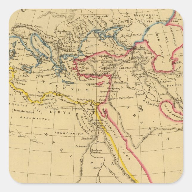 Geography of Herodotus Square Sticker (Front)