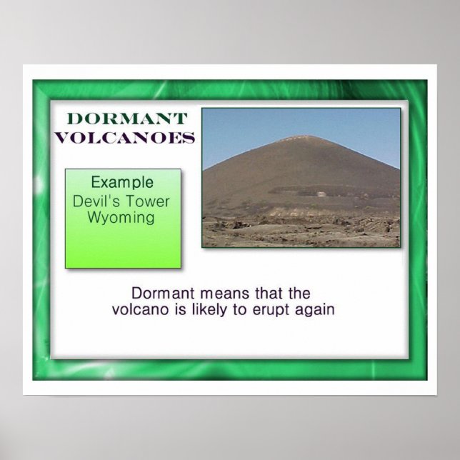 Geography, Physical dormant volcanoes Poster (Front)