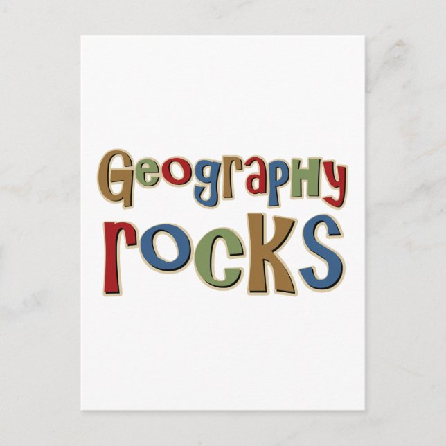 Geography Rocks Postcard (Front)