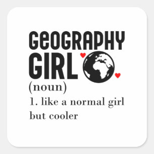 Geography Square Sticker