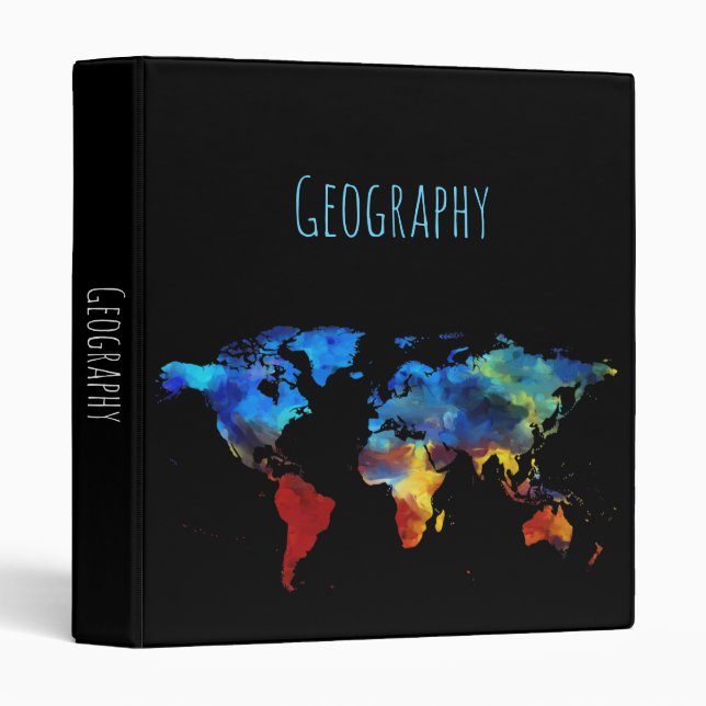 Geography student 3 Ring Binder (Front/Spine)
