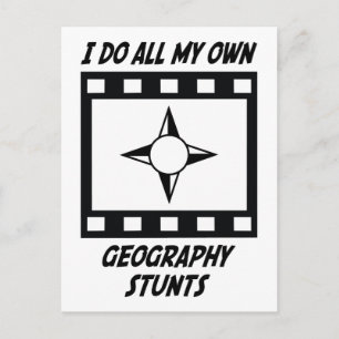Geography Stunts Postcard