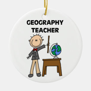 Geography Teacher Ceramic Ornament
