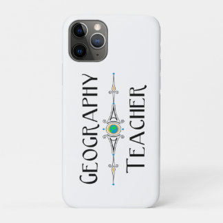 Geography Teacher Decorative Line iPhone 11 Pro Case