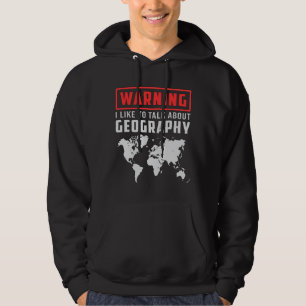Geography Teacher Funny Map Continents World Gift Hoodie