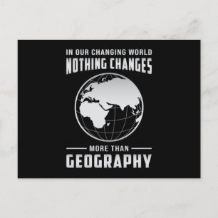 Geography Teacher Funny Map World Continents Gift Postcard