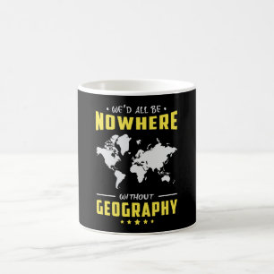 Geography Teacher Funny World Continents Map Gift Coffee Mug