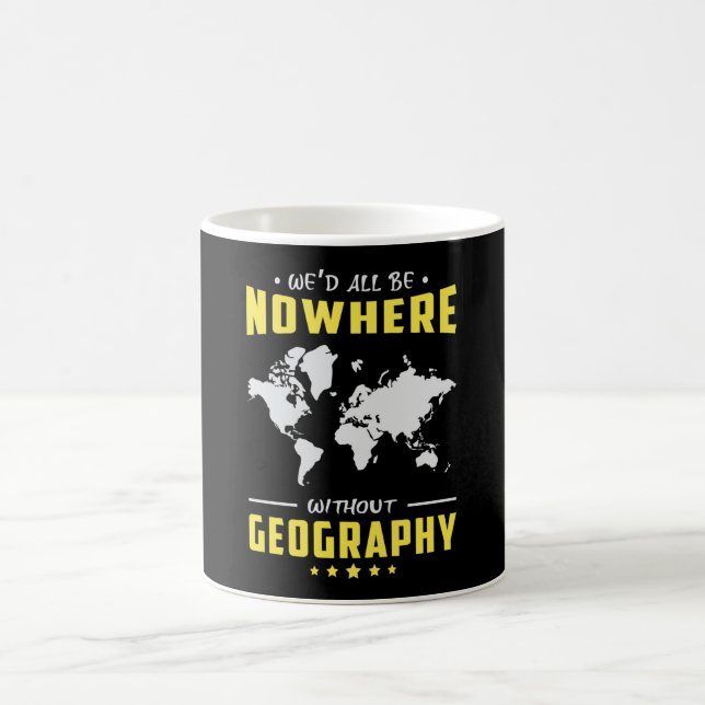 Geography Teacher Funny World Continents Map Gift Coffee Mug (Center)