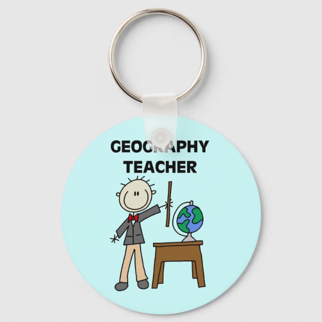 Geography Teacher Keychain (Front)