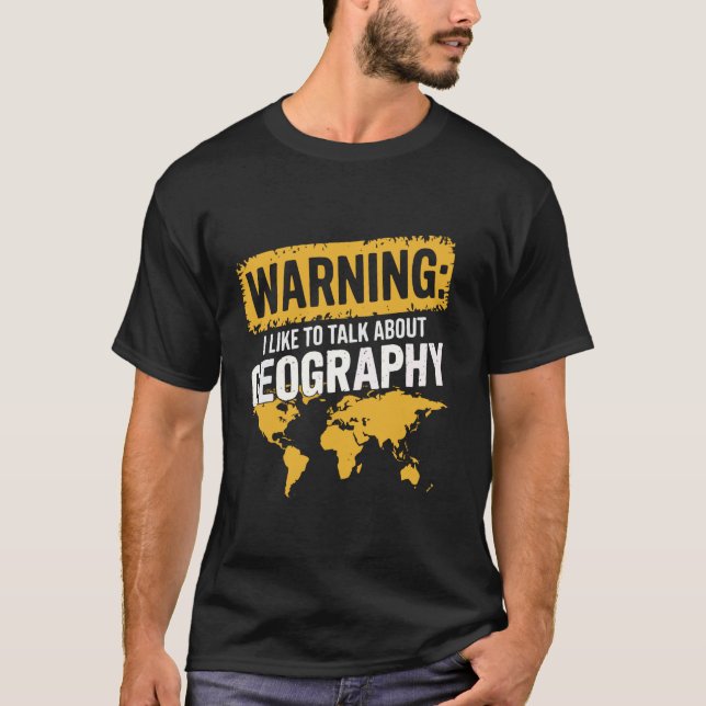 Geography Teacher Map Like About Geography Map Lov T-Shirt (Front)