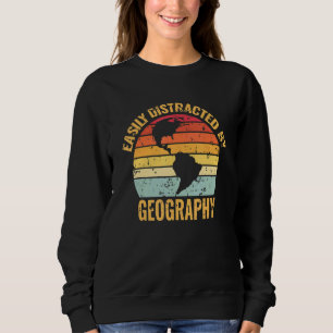 Geography Teacher Retro Vintage Geographer World M Sweatshirt