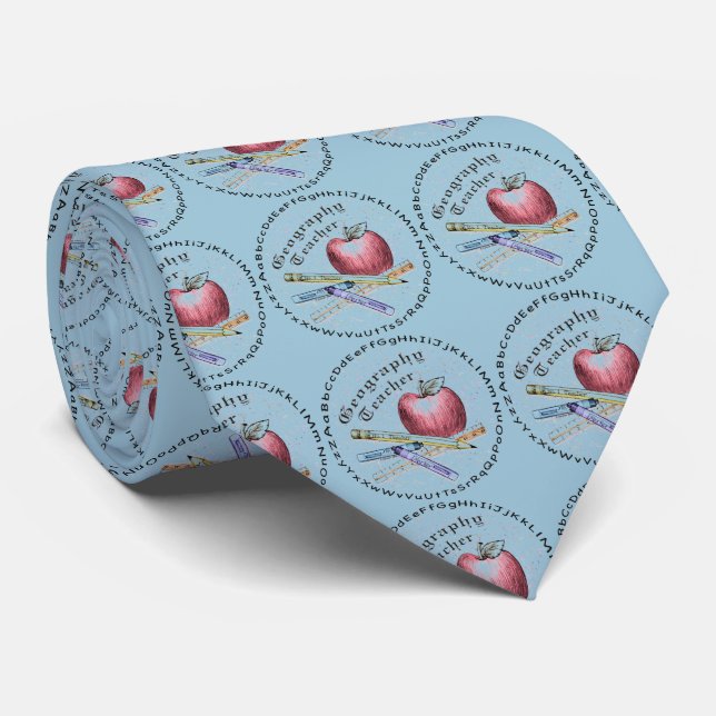 Geography Teacher tie (Rolled)