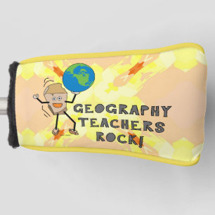 Geography Teachers Rock  Golf Head Cover