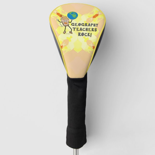Geography Teachers Rock  Golf Head Cover (Front)