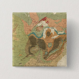 Geol map US 2 Inch Square Button