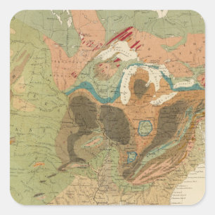 Geol map US Square Sticker