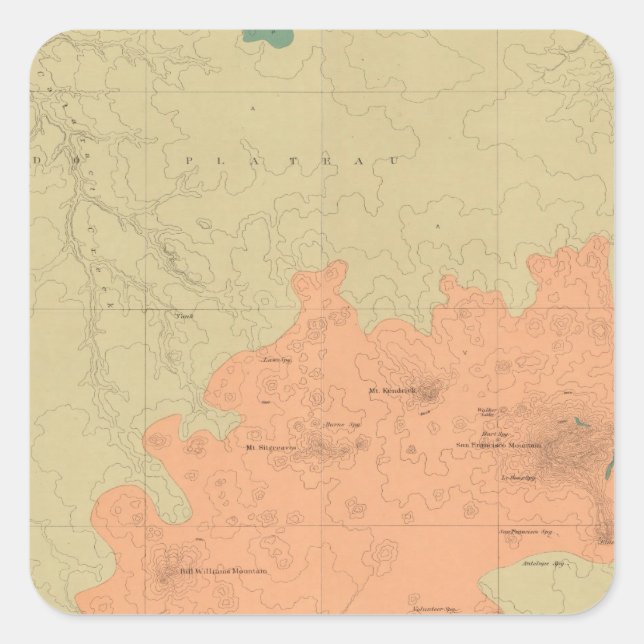 Geologic Map Of The Colorado Plateau Square Sticker (Front)
