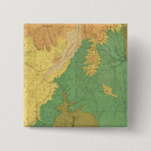 Geologic Map Of The Mesozoic Terraces 2 Inch Square Button