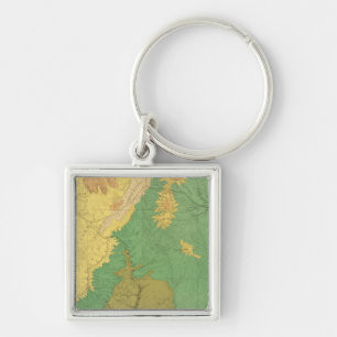Geologic Map Of The Mesozoic Terraces Keychain