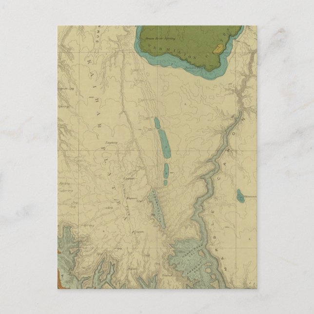 Geologic Map Showing The Kanab Postcard (Front)
