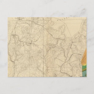 Geologic Map Showing The South Western Portion Postcard