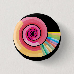 Geologic timescale spiral 1 inch round button