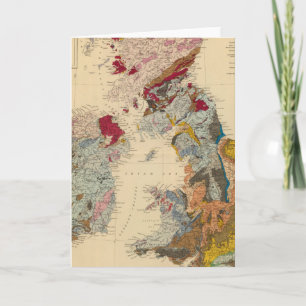 Geological map, British Isles Card