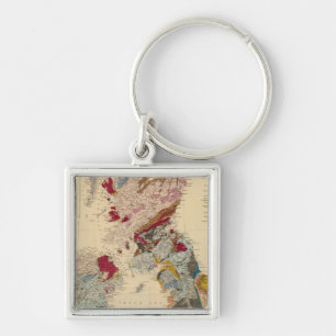 Geological map, British Isles Keychain